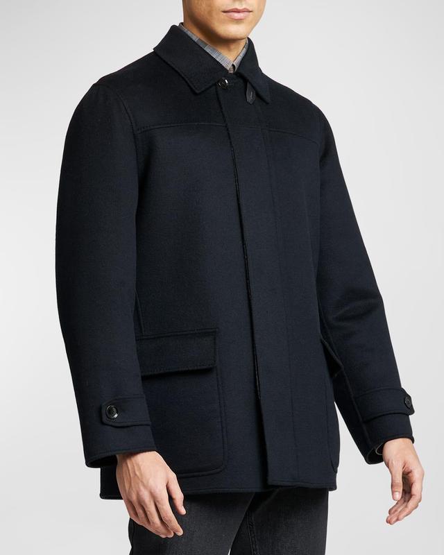 Mens Cashmere Double-Face Car Coat Product Image