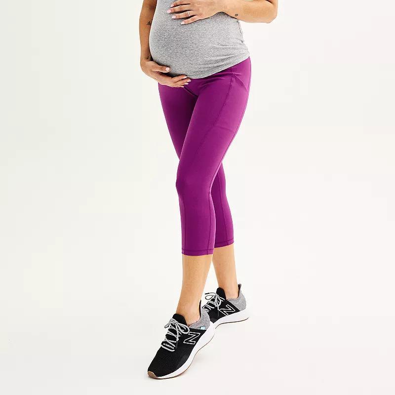 Maternity Tek Gear Ultrastretch High Rise Capri Pants, Womens Product Image