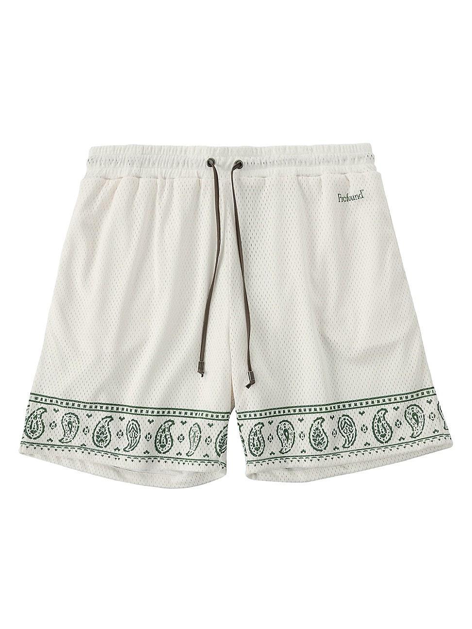 Mens Paisley Emblem Mesh Shorts Product Image