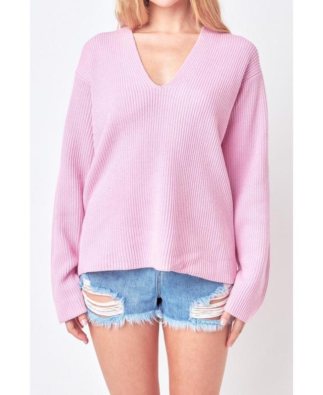 Free the Roses Endless Rose Oversize Deep-V Sweater Product Image