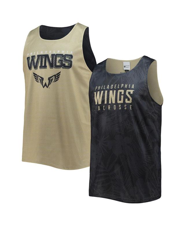 Mens FOCO Black/Gold Philadelphia Wings Reversible Mesh Tank Top Product Image