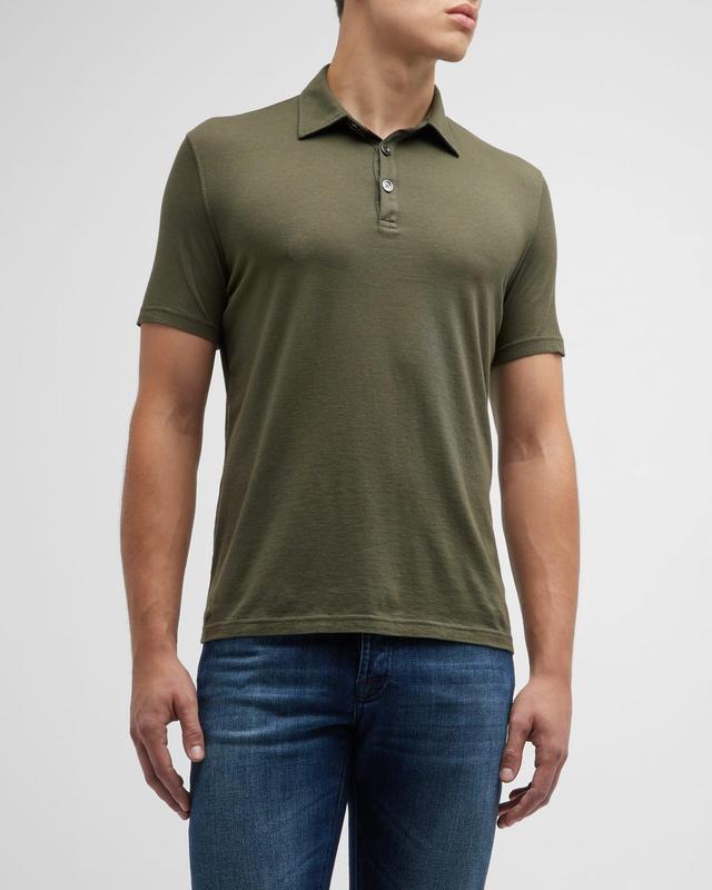 Mens Cotton-Cashmere Polo Shirt Product Image