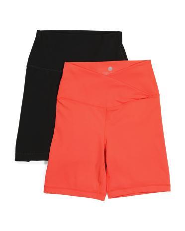 2pk High Rise Bike Shorts for Women Product Image