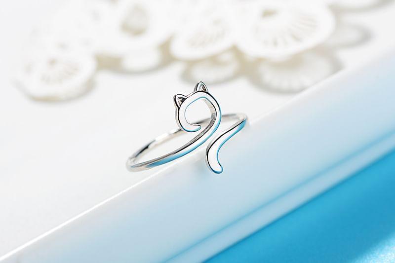 Cat Alloy Open Ring Product Image