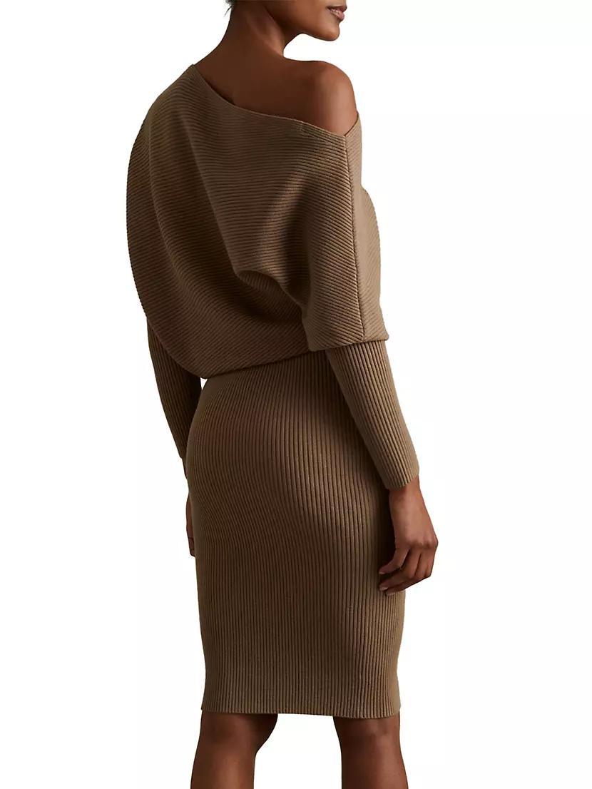 Lara Rib-Knit Knee-Length Dress Product Image