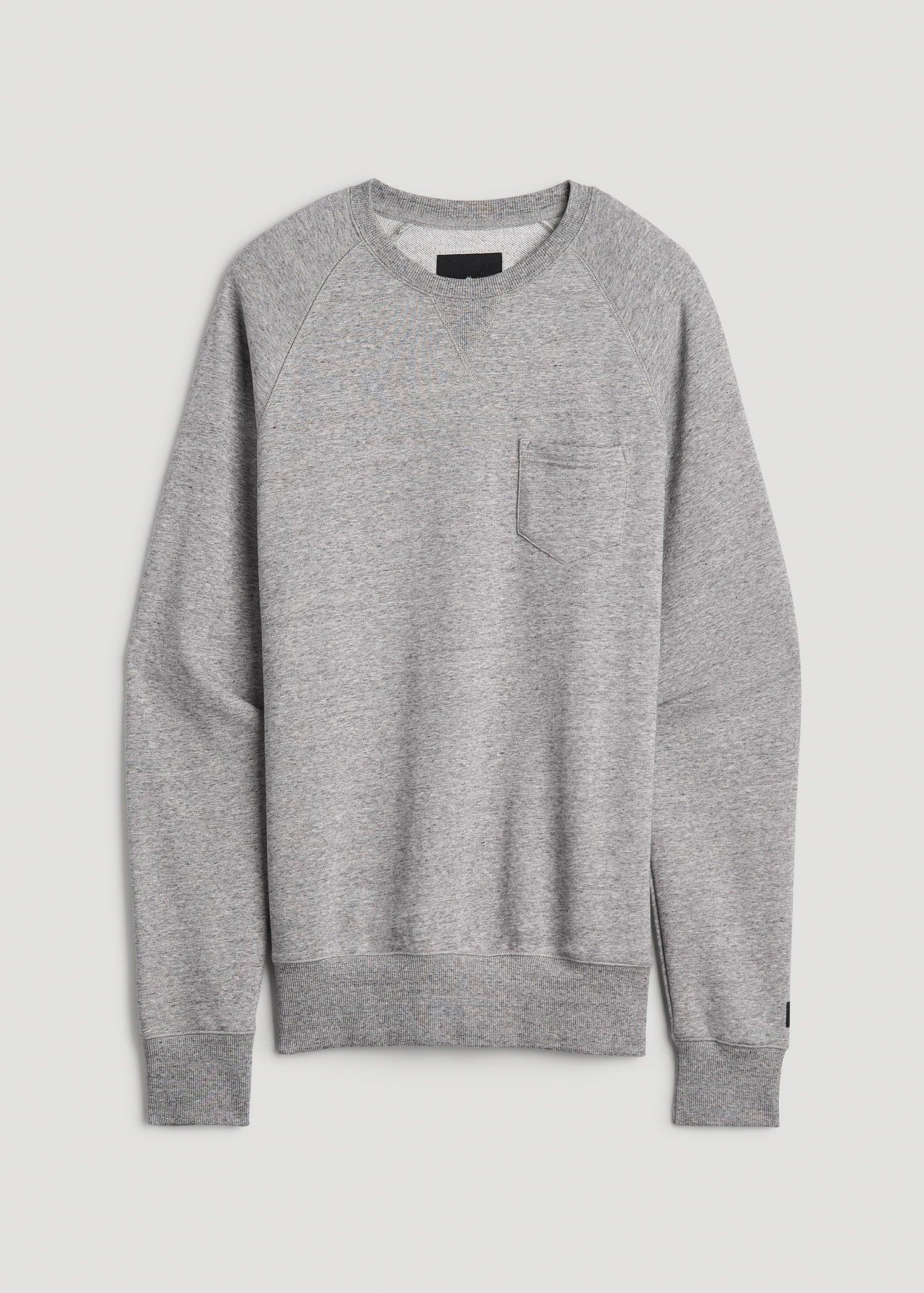 Wearever 2.0 French Terry Crewneck Sweatshirt for Tall Men in Heathered Grey Product Image