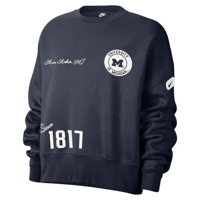 Michigan Nike Women's College Crew-Neck Sweatshirt Product Image