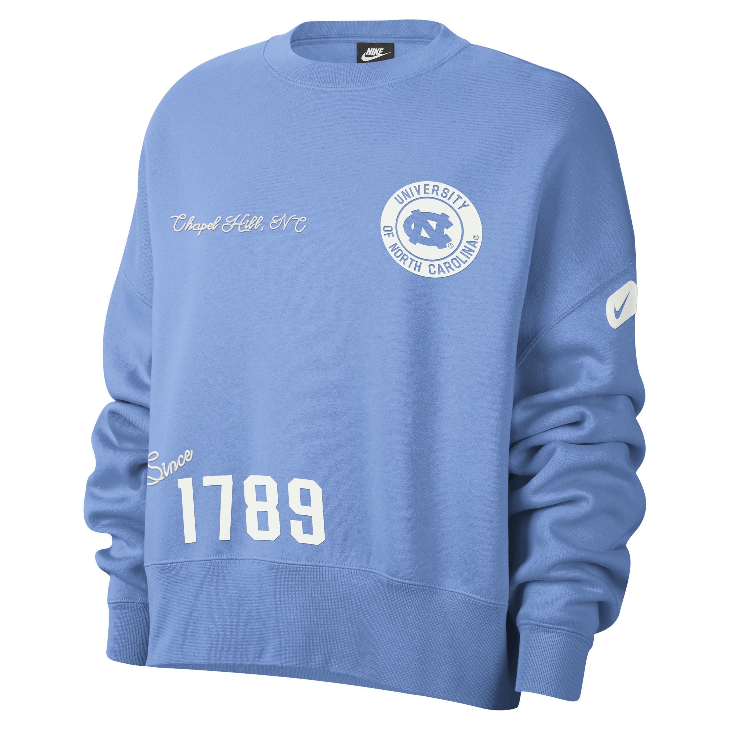 UNC Nike Women's College Crew-Neck Sweatshirt Product Image