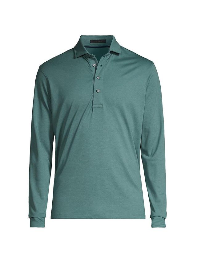 Mens Omaha Long-Sleeve Polo Shirt Product Image