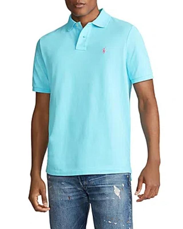 Custom Slim Fit Mesh Polo Shirt In French Turtle Product Image