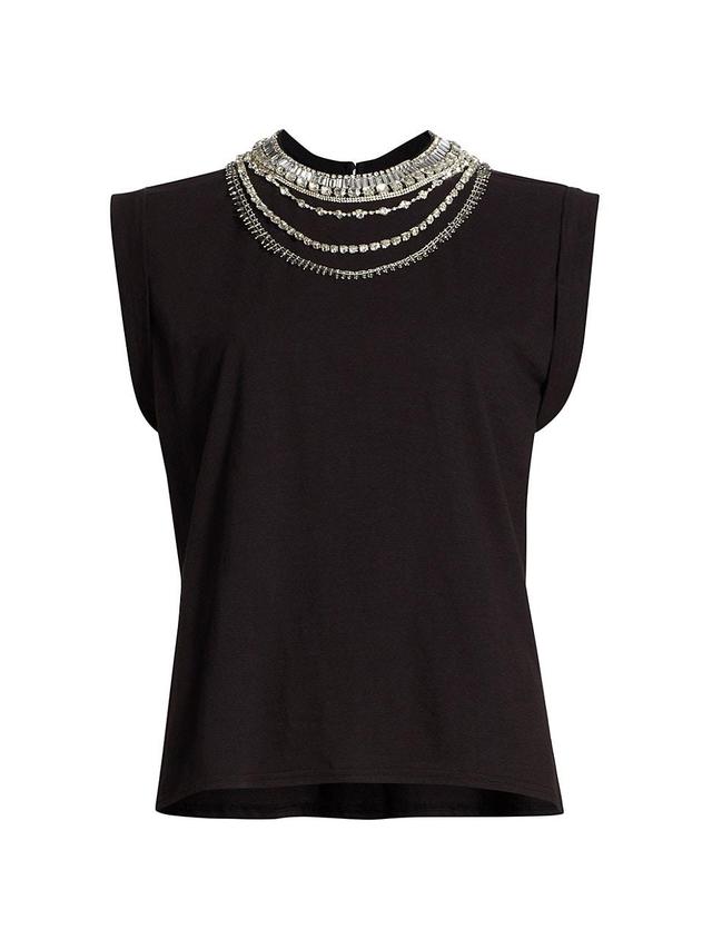 Womens Bella Necklace Cotton T-Shirt Product Image