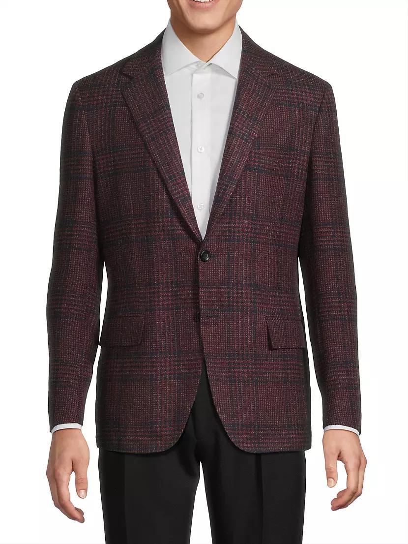 Plaid Wool Sport Jacket Product Image