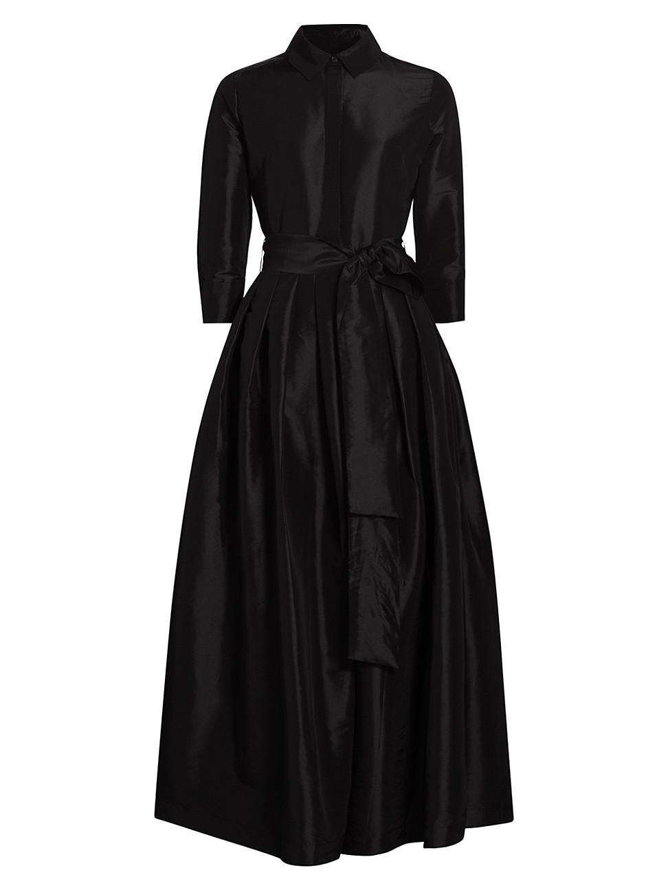 Womens Julip Sateen Belted Shirt Gown Product Image