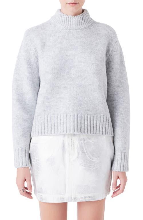 Grey Lab Mock Neck Pullover Sweater Product Image