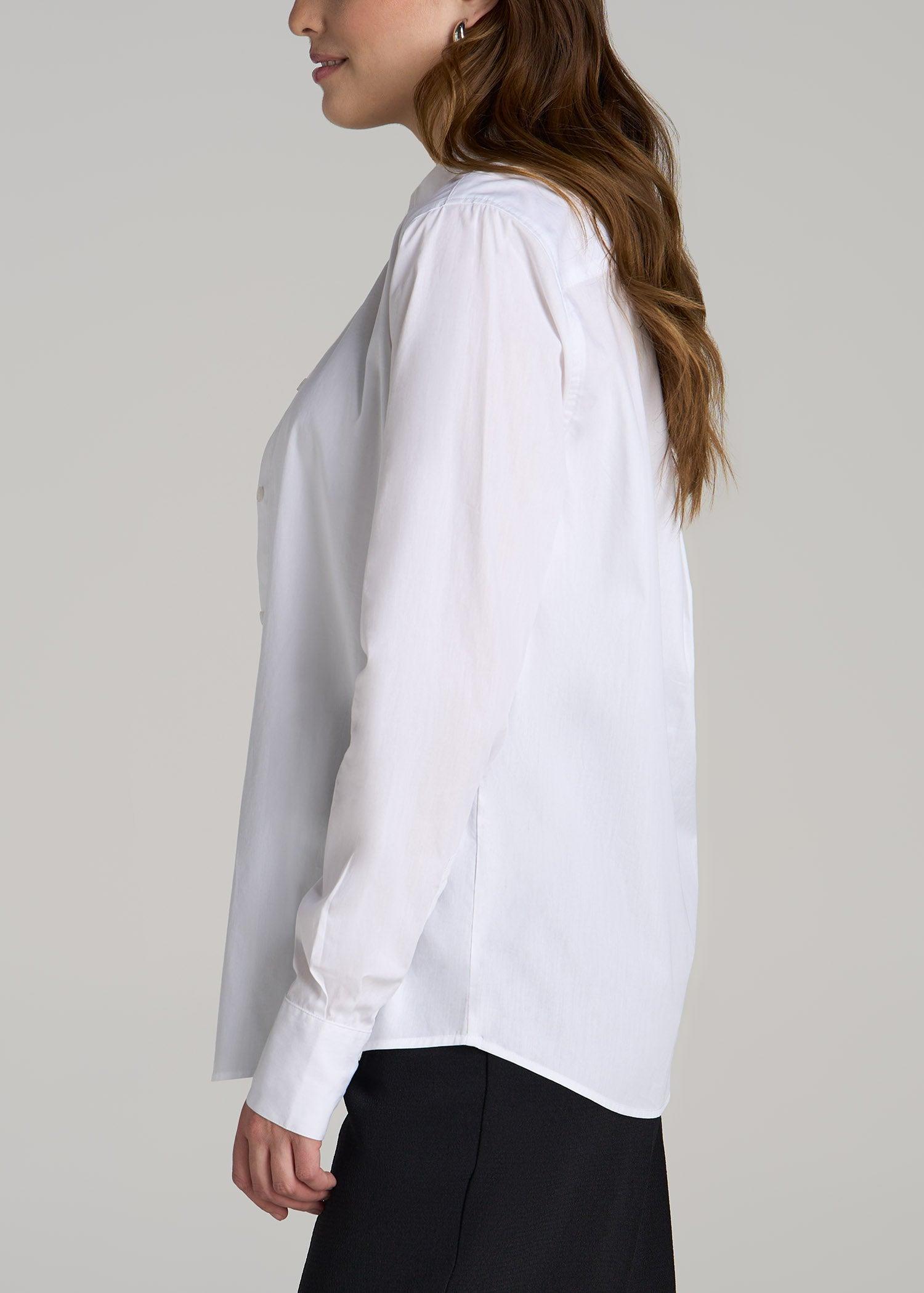 Tall Women's Regular Fit Dress Shirt in Bright White Female Product Image