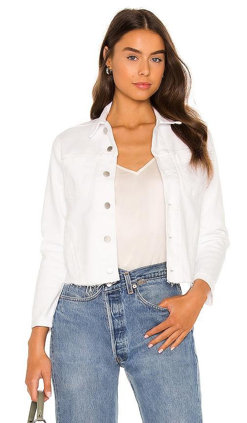 L'AGENCE Janelle Slim Jacket in White. Product Image