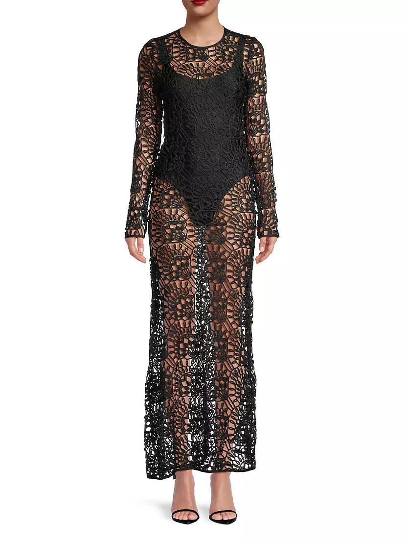 Camila Geometric Lace Maxi Dress Product Image