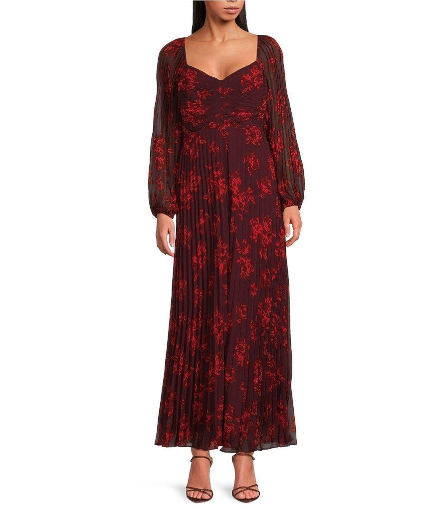 Lucy Paris Lissie Floral Print V-Neck Long Sleeve Maxi Dress product image