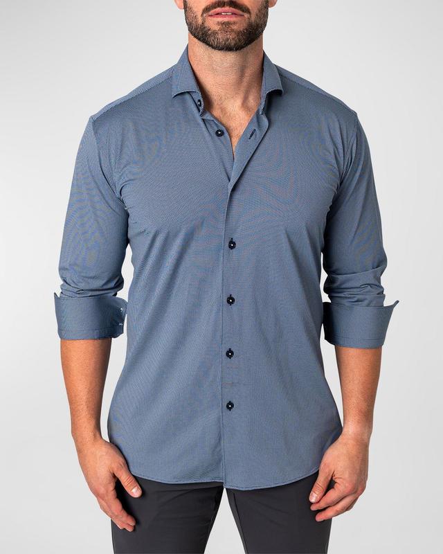 Maceoo Einstein Micropattern Stretch Contemporary Fit Button-Up Shirt Product Image