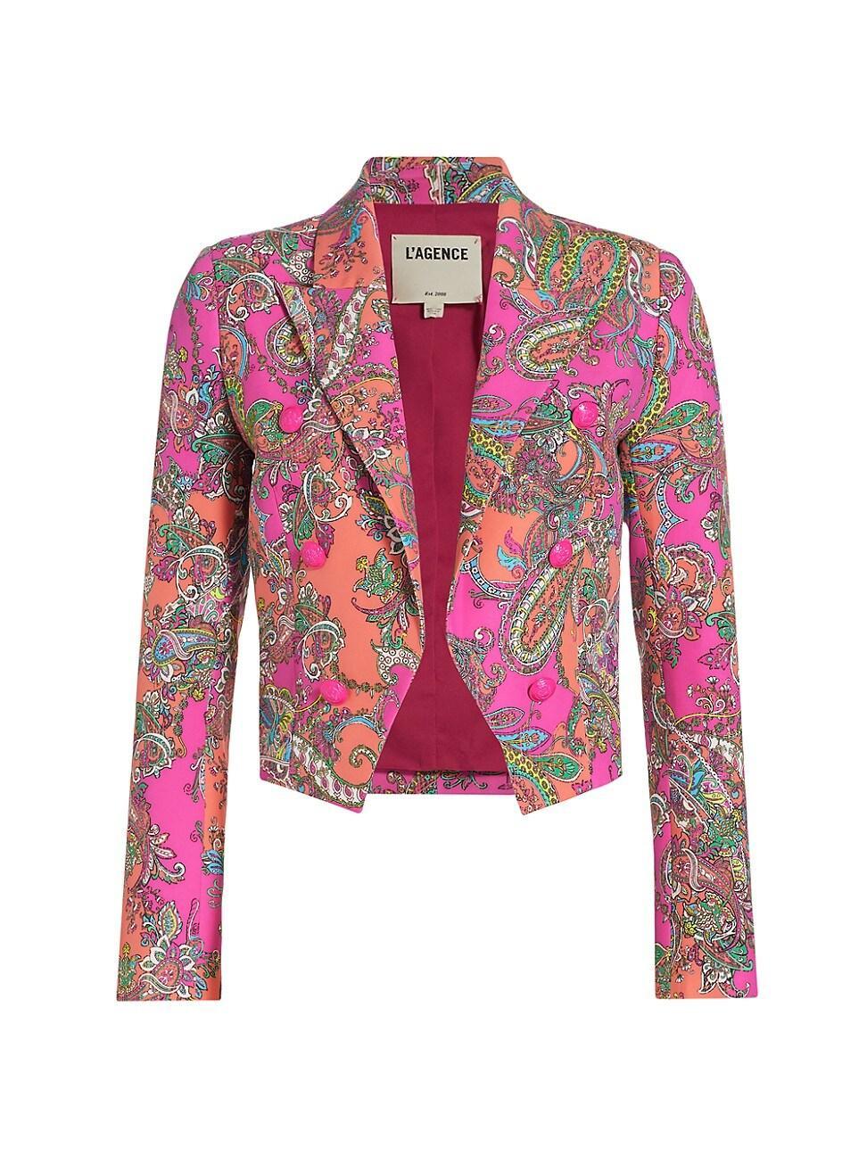 Womens Lila Paisley Fitted Blazer Product Image