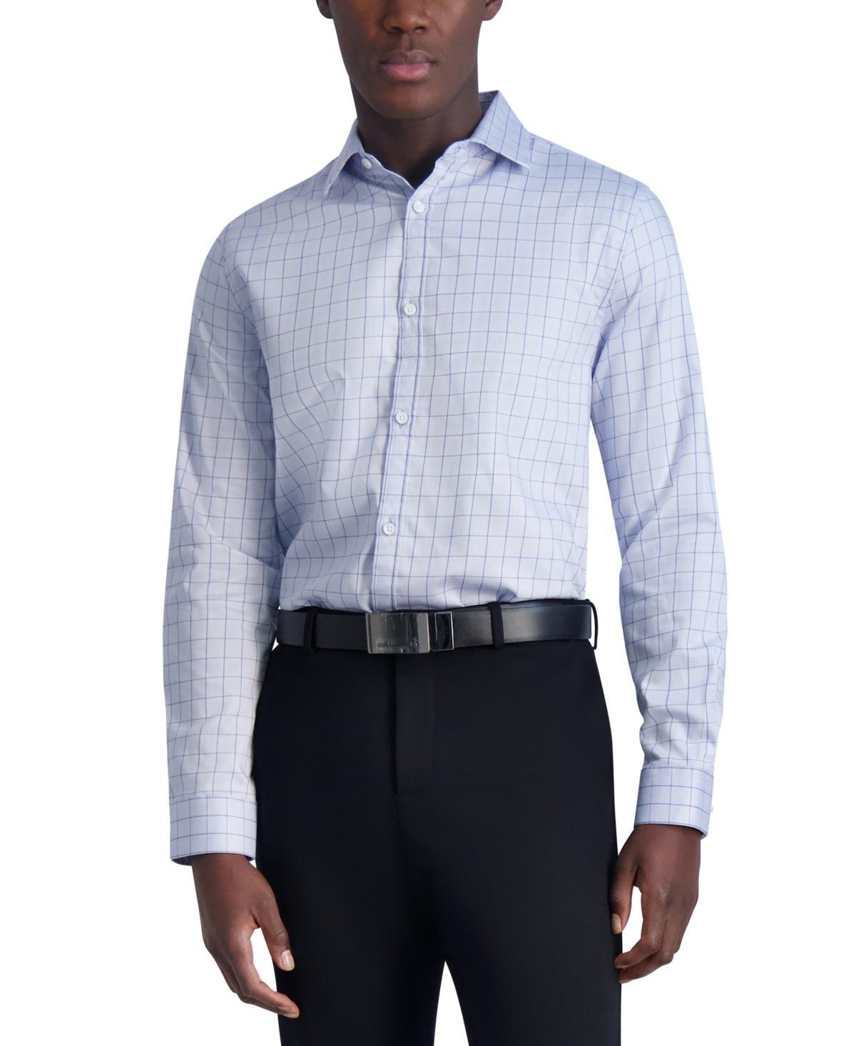 Karl Lagerfeld Paris Mens Slim-Fit Windowpane Woven Shirt Product Image