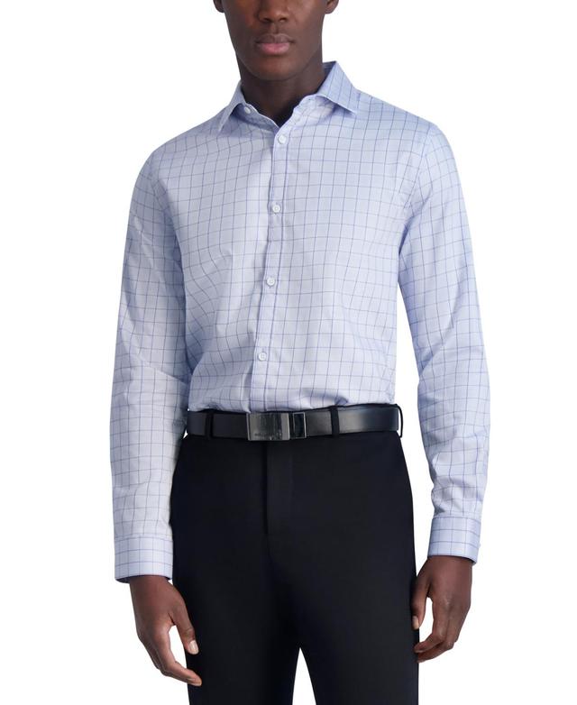 Karl Lagerfeld Paris Mens Slim-Fit Windowpane Woven Shirt Product Image