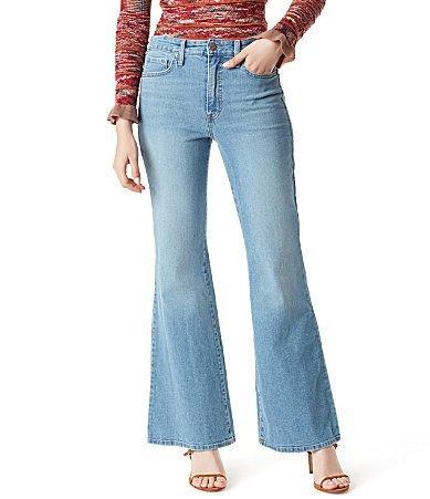 Sam Edelman Bay Mid Rise Flared Leg Denim Jeans Product Image