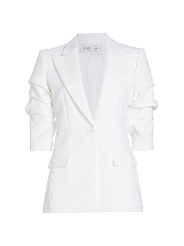 Womens Cate Ruched-Sleeve Blazer Product Image