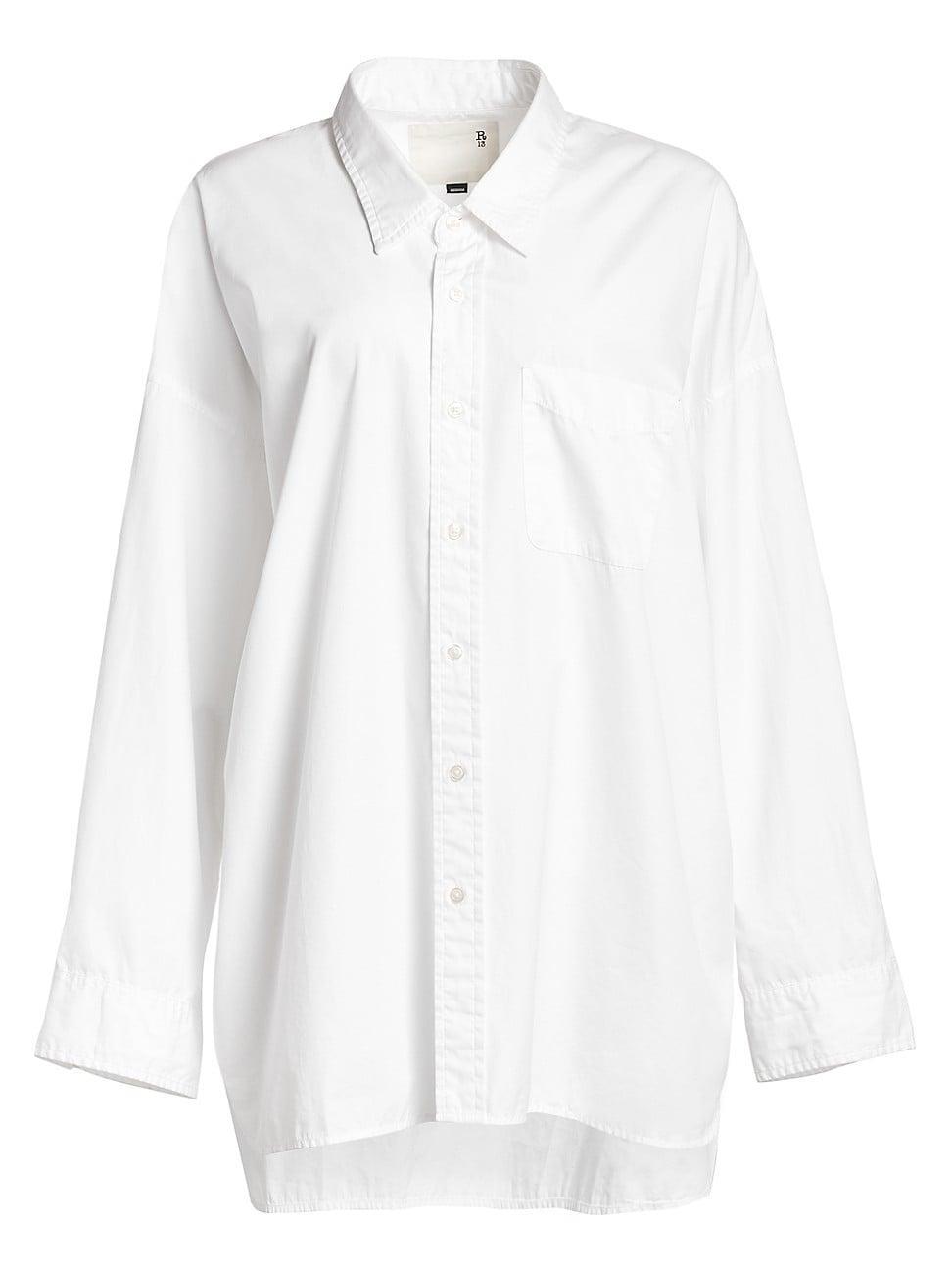 Womens Drop Neck Oxford Shirt Product Image