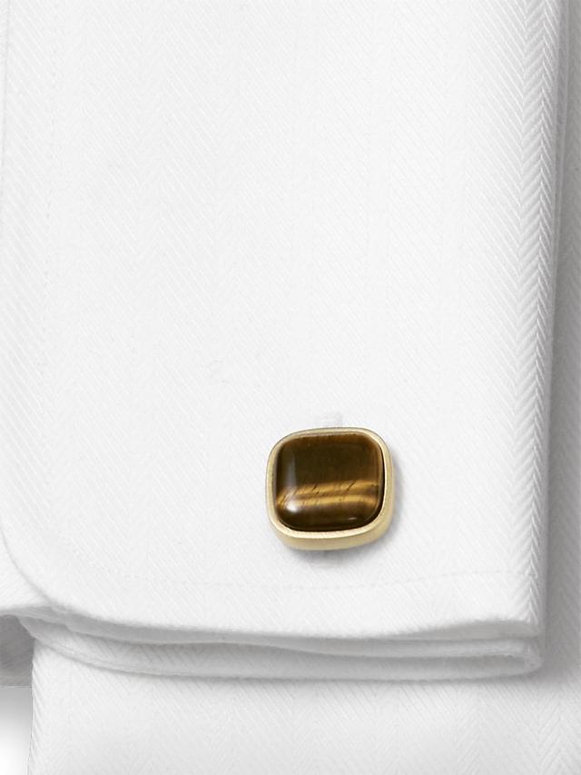 Tigers Eye Cufflinks - Brown Product Image