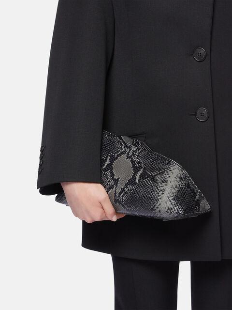 ''8.30 PM'' black and grey oversized clutch Product Image