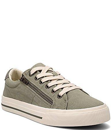 Taos Footwear Z-Soul Canvas Oxford Zip Detail Sneakers Product Image