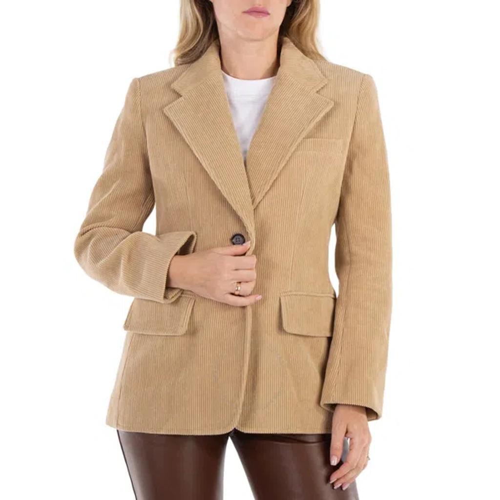 Chloe Pearl Beige Tailored Blazer Jacket Product Image