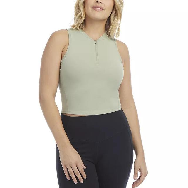 Womens Danskin Crop Zip-Front Tank Top Product Image