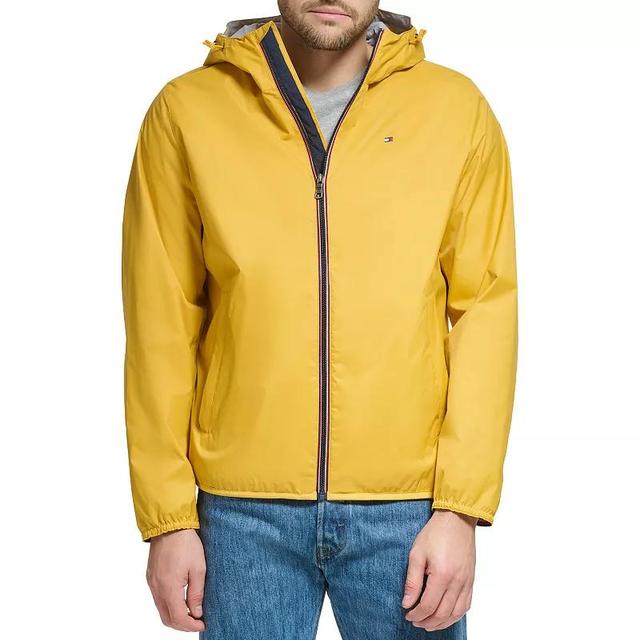 Mens Tommy Hilfiger Hooded Nylon Rain Slicker Jacket Product Image