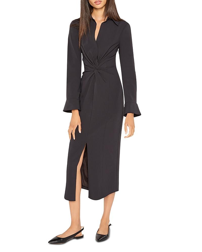 Mckenna Collared Midi Dress In Black Product Image