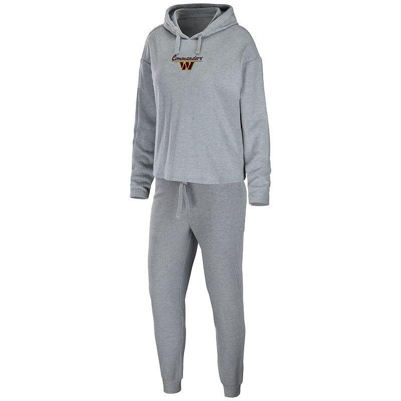 Womens WEAR by Erin Andrews Heathered Gray Washington Commanders Pullover Hoodie & Pants Lounge Set Product Image