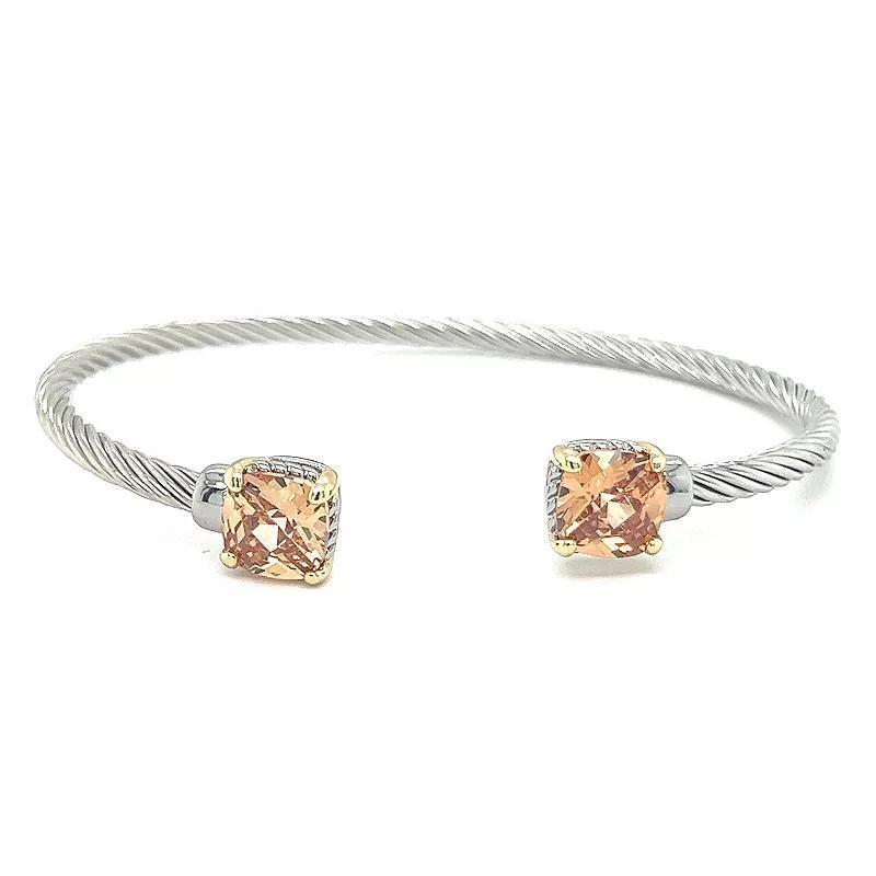 Juvell Two-Tone 18k Gold Plated Citrine Bracelet, Womens, Multicolor Product Image