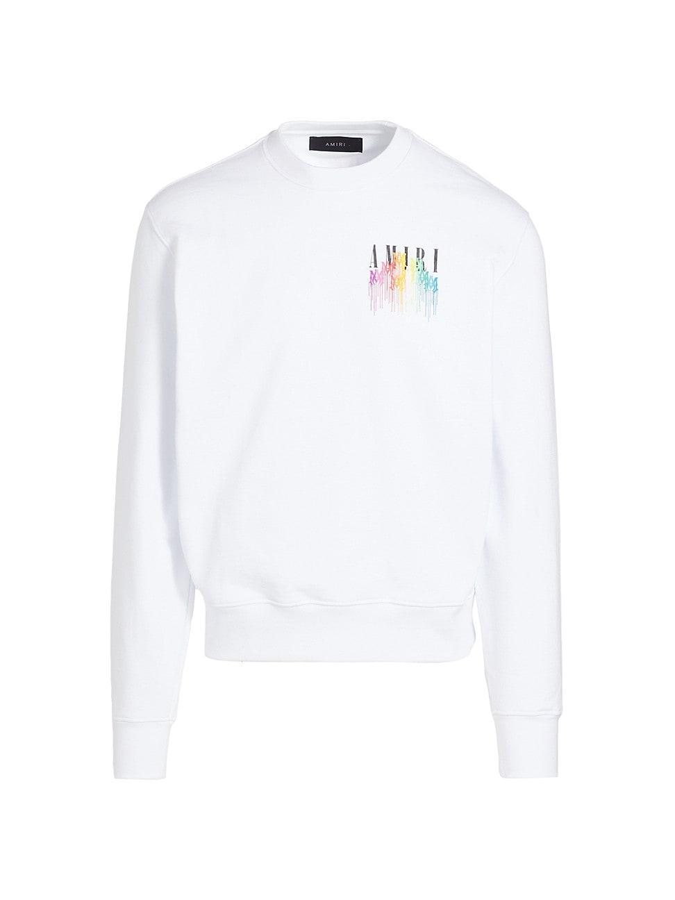 Mens Drip Logo Cotton Crewneck Sweatshirt Product Image