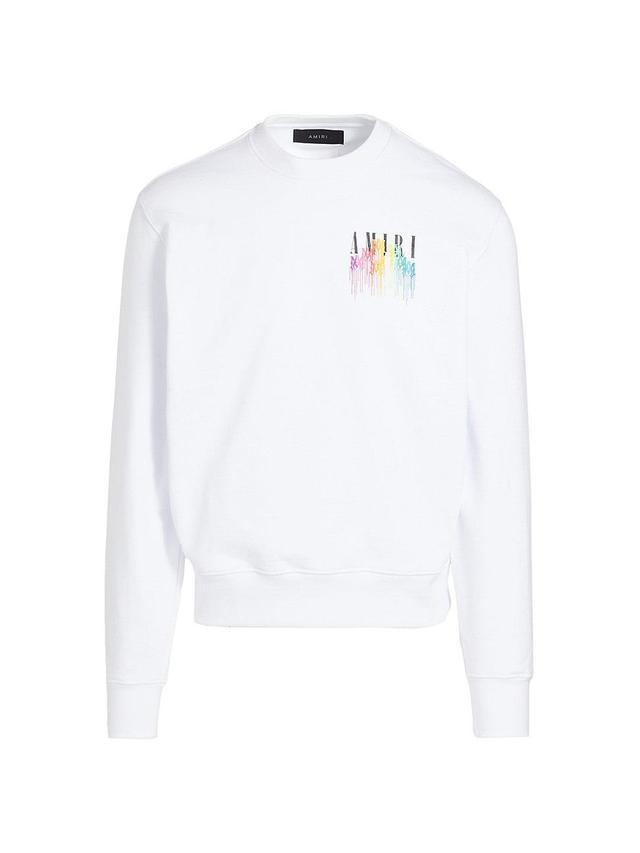 Mens Drip Logo Cotton Crewneck Sweatshirt Product Image