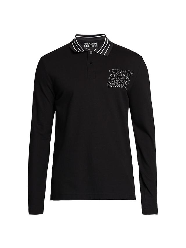 Mens Logo Long-Sleeve Polo Shirt Product Image