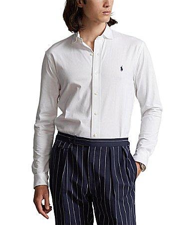 Polo Ralph Lauren Cotton Jersey Button Down Shirt Product Image