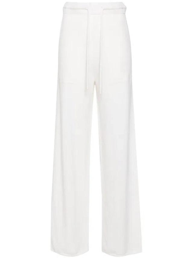 MAX MARA Wool And Cashmere Knitted Trousers In White Product Image