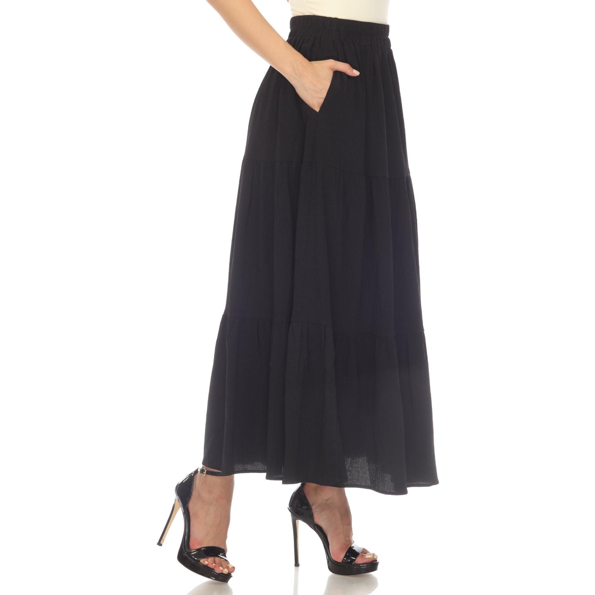 Pleated Tiered Maxi Skirt Product Image