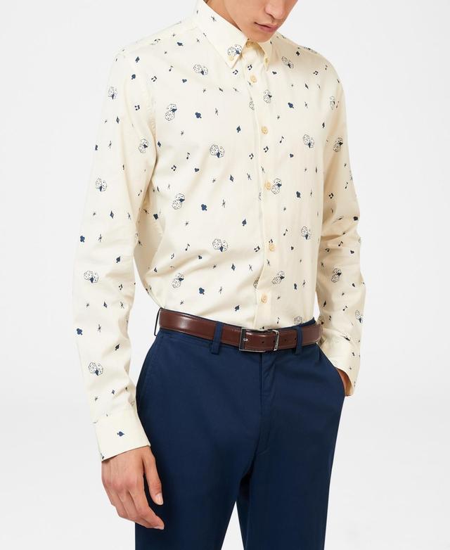 Ben Sherman Regular Fit Casino Print Cotton Button-Down Shirt Product Image