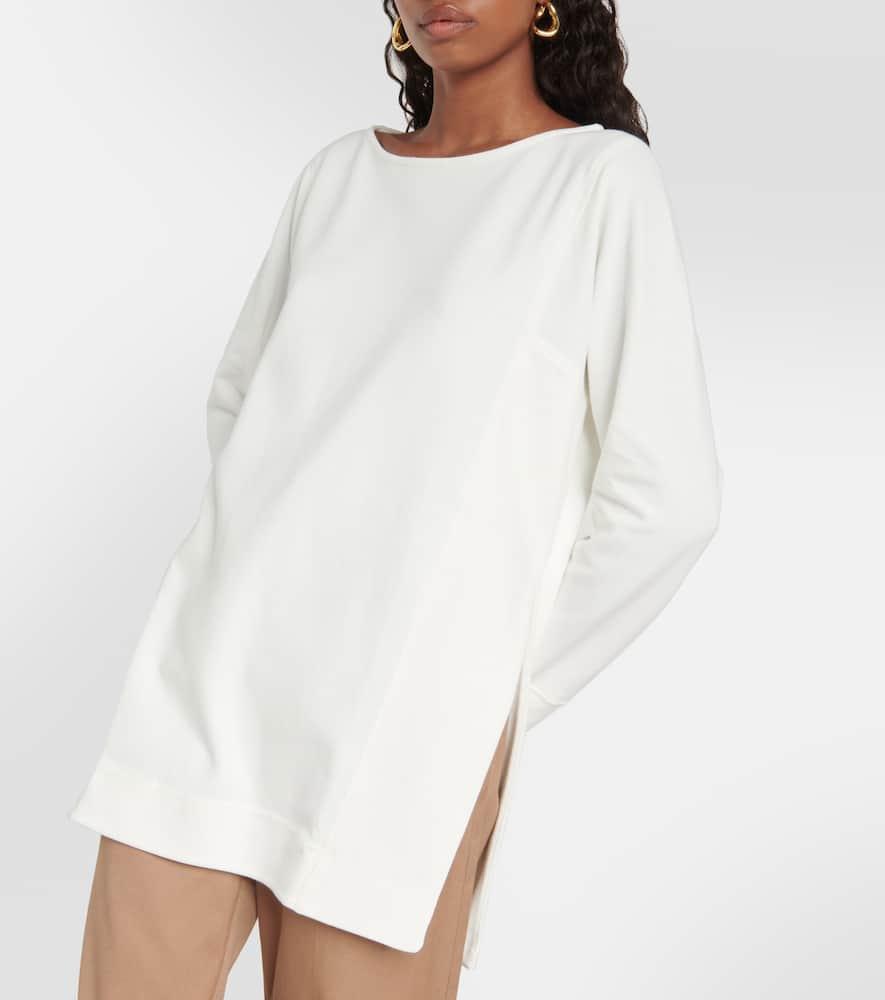 Garibo Cotton Jersey Crewneck Top In Off White Product Image