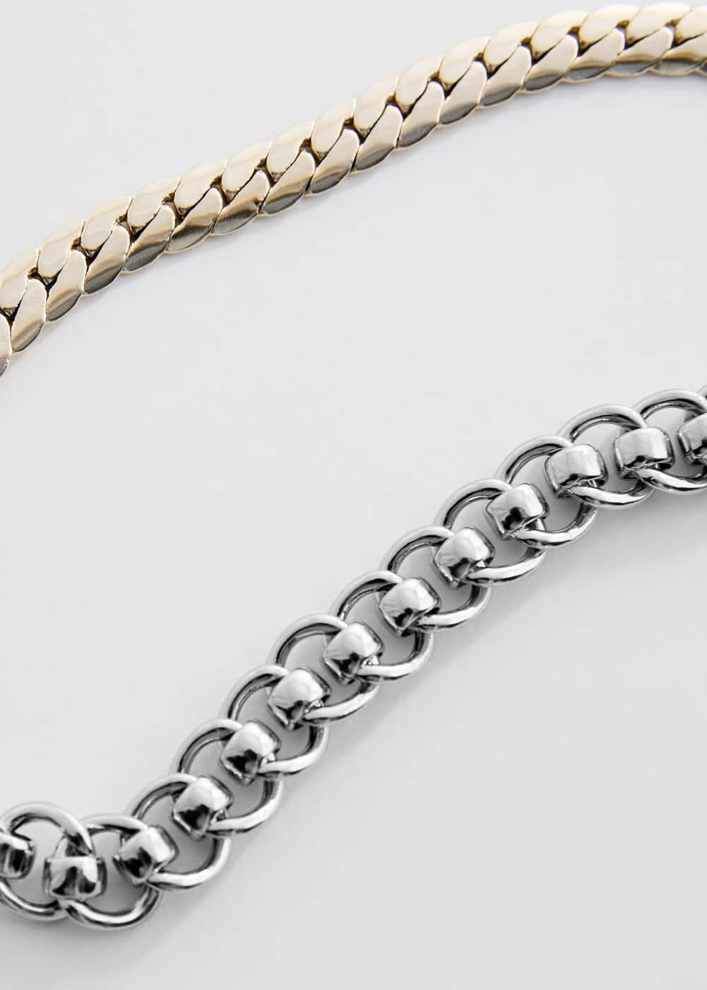 MANGO - Combined chain necklace - One size - Women Product Image