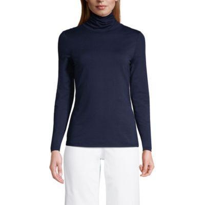 Women's Tall Lightweight Jersey Skimming Long Sleeve Turtleneck Product Image