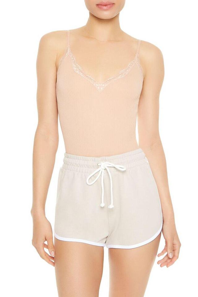 Seamless Lace-Trim Bodysuit | Forever 21 Product Image