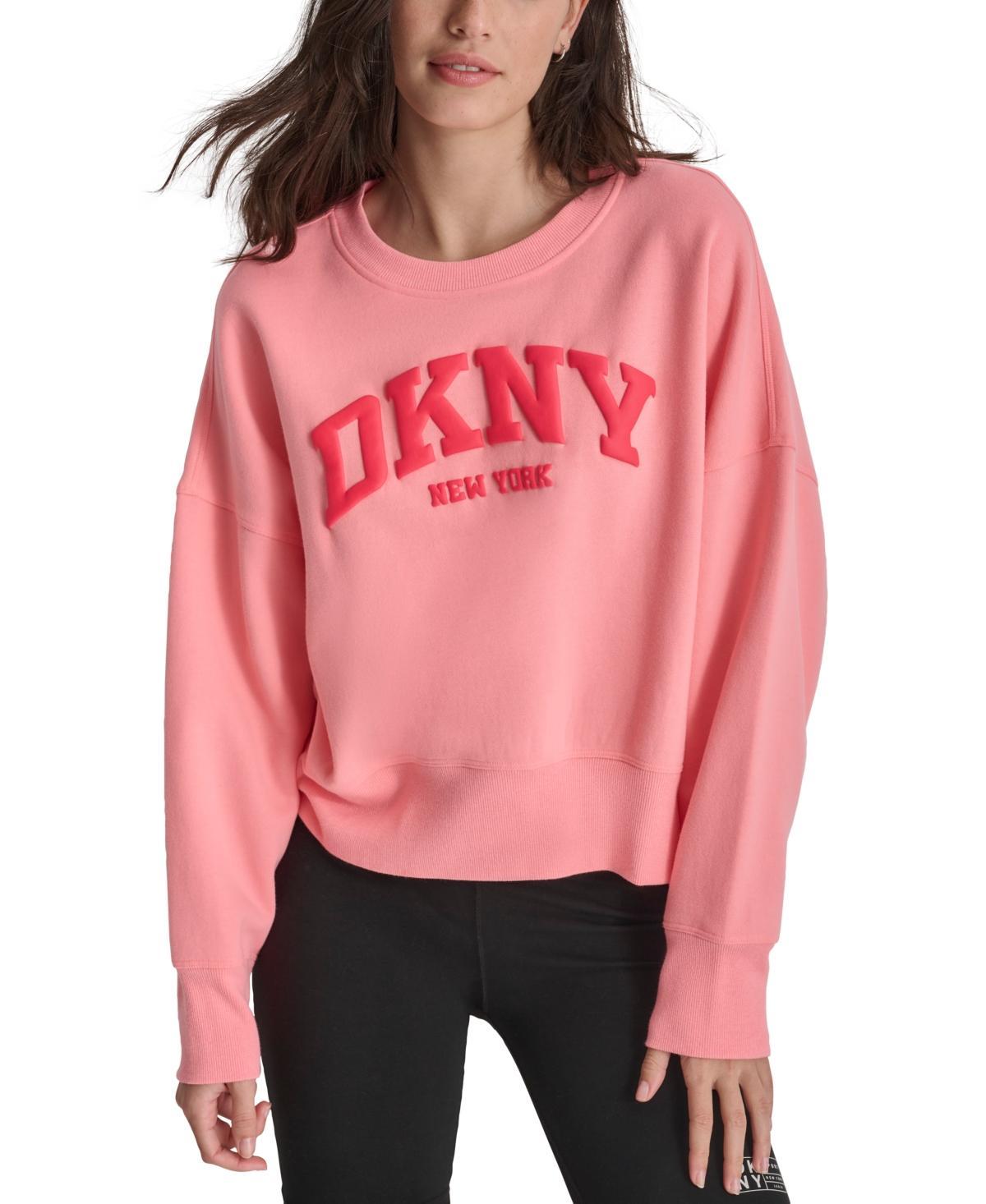 Dkny Sport Womens Varsity Puffed Logo Sweatshirt Product Image